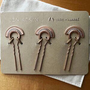 Small Crystal Pavé Fan Pin Set - Chloe + Isabel